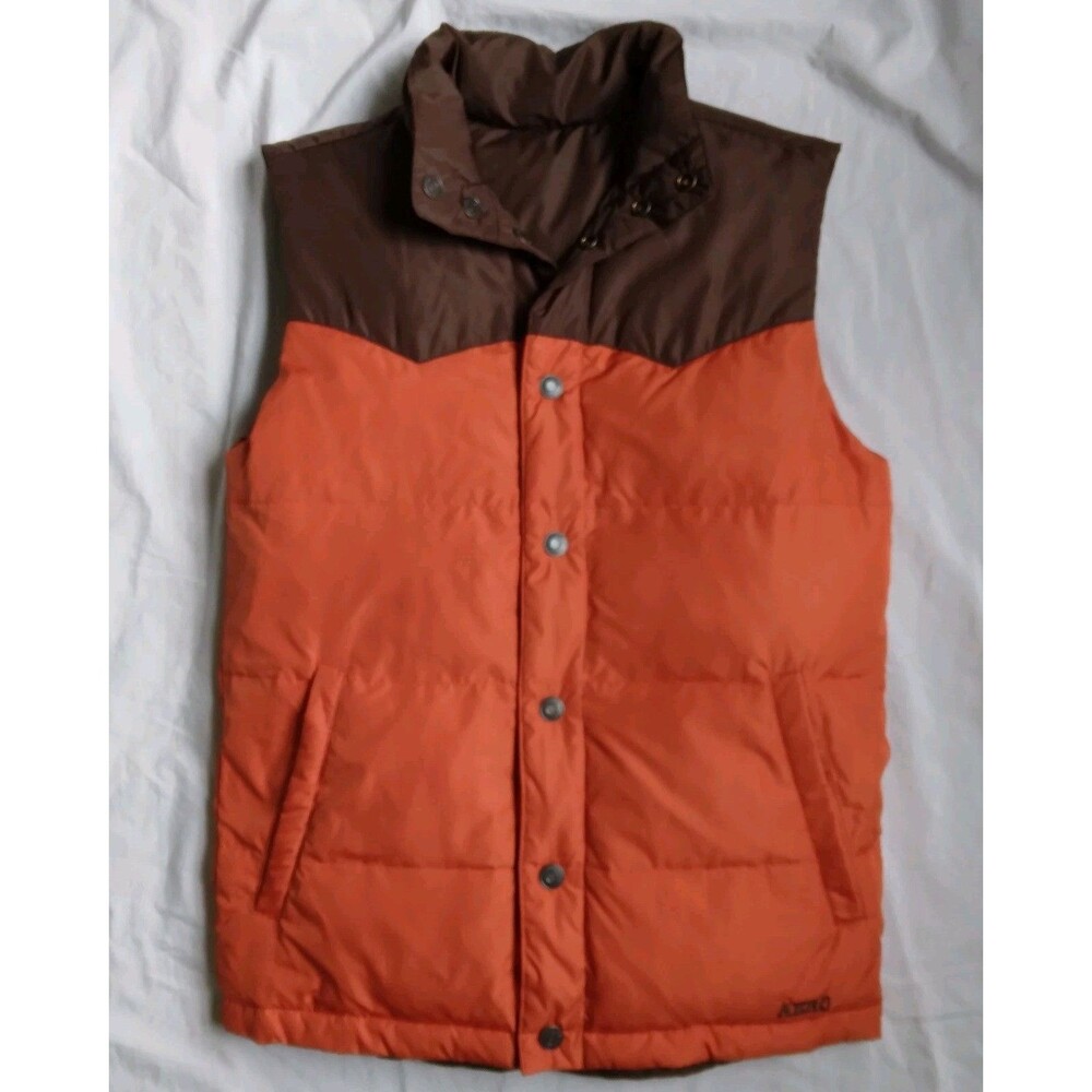 Aero Winter Vest Orange Brown Reversible Outdoor Gorpcore Retro Men's Size XS